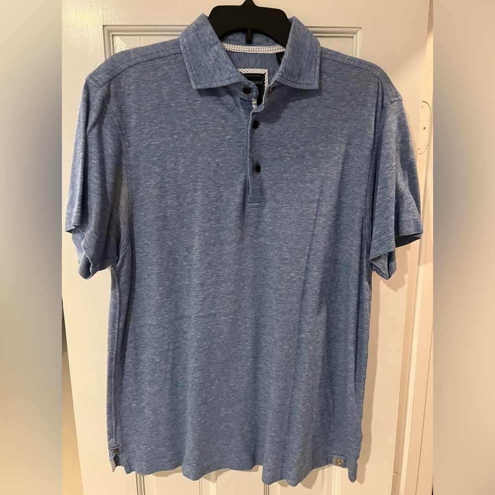 MENS THADDEUS LINEN POLO SHIRT